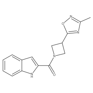 (1H-indol-2-yl)(3-(3-methyl-1,2,4-oxadiazol-5-yl)azetidin-1-yl)methanone Structure