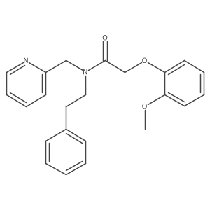 2-(2-methoxyphenoxy)-N-phenethyl-N-(pyridin-2-ylmethyl)acetamide Structure