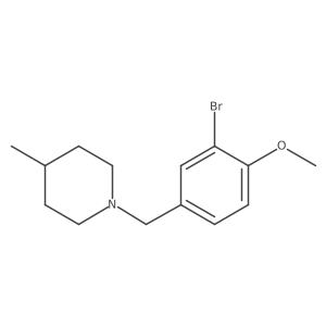 1-[(3-Bromo-4-methoxyphenyl)methyl]-4-methylpiperidine Structure