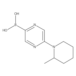 5-(2-Methylpiperidin-1-yl)pyrazine-2-boronic acid结构式
