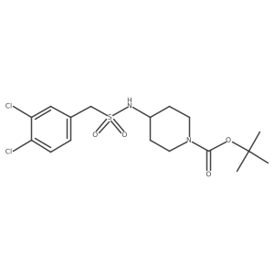 tert-Butyl 4-((3,4-dichlorophenyl)methylsulfonamido)piperidine-1-carboxylate结构式