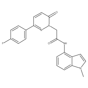 2-[3-(4-fluorophenyl)-6-oxopyridazin-1(6H)-yl]-N-(1-methyl-1H-indol-4-yl)acetamide Structure