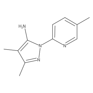 4,5-Dimethyl-2-(5-methylpyridin-2-yl)pyrazol-3-amine结构式