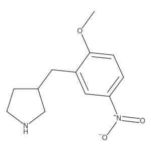 3-[(2-Methoxy-5-nitrophenyl)methyl]pyrrolidine结构式