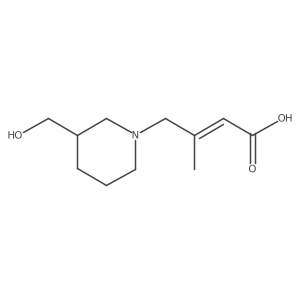 4-[3-(Hydroxymethyl)piperidin-1-yl]-3-methylbut-2-enoic acid Structure