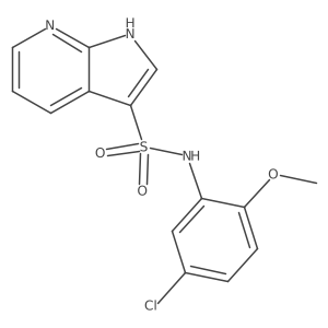 N-(5-chloro-2-methoxyphenyl)-1H-pyrrolo[2,3-b]pyridine-3-sulfonamide结构式