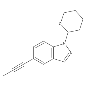 5-(1-Propyn-1-yl)-1-(tetrahydro-2h-pyran-2-yl)-1h-indazole结构式