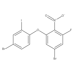 5-Bromo-1-(4-bromo-2-iodophenoxy)-3-fluoro-2-nitrobenzene Structure