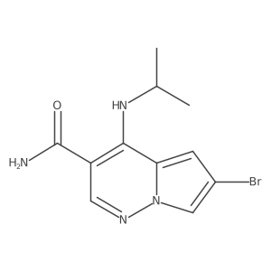 6-Bromo-4-(isopropylamino)pyrrolo[1,2-b]pyridazine-3-carboxamide结构式