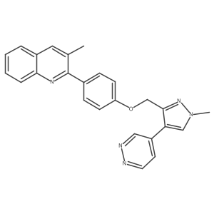 3-Methyl-2-(4-((1-methyl-4-(pyridazin-4-yl)-1H-pyrazol-3-yl)methoxy)phenyl)quinoline Structure