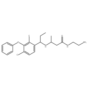 ButanaMide, N-(2-aMinoethyl)-3-[[(1R)-1-(4-chloro-2-fluoro-3-phenoxyphenyl)propyl]aMino]-, (3S)- Structure