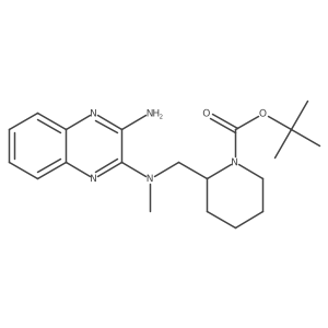 tert-Butyl 2-(((3-aminoquinoxalin-2-yl)(methyl)amino)methyl)piperidine-1-carboxylate Structure