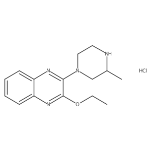 2-Ethoxy-3-(3-methylpiperazin-1-yl)quinoxaline hydrochloride结构式