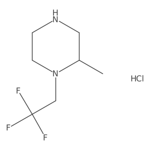 2-Methyl-1-(2,2,2-trifluoroethyl)piperazine hydrochloride Structure