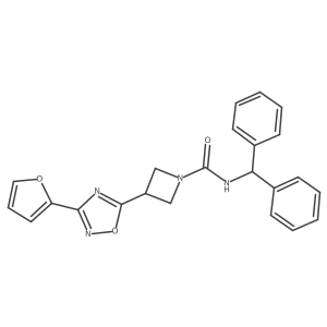 N-benzhydryl-3-(3-(furan-2-yl)-1,2,4-oxadiazol-5-yl)azetidine-1-carboxamide Structure