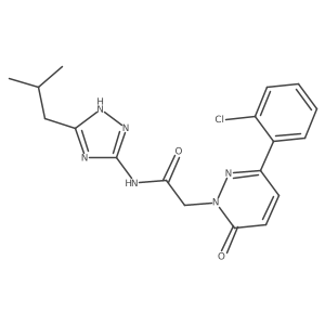 2-[3-(2-chlorophenyl)-6-oxopyridazin-1(6H)-yl]-N-[3-(2-methylpropyl)-1H-1,2,4-triazol-5-yl]acetamide结构式