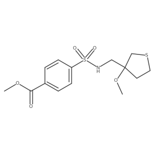 methyl 4-(N-((3-methoxytetrahydrothiophen-3-yl)methyl)sulfamoyl)benzoate Structure