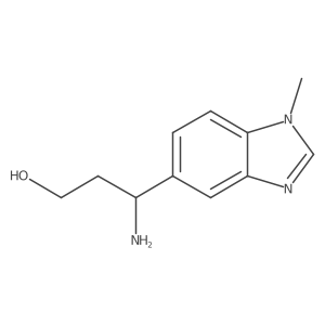 3-amino-3-(1-methyl-1H-1,3-benzodiazol-5-yl)propan-1-ol结构式
