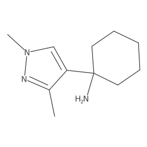 1-(1,3-dimethyl-1H-pyrazol-4-yl)cyclohexan-1-amine结构式