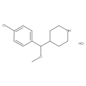 4-((4-Chlorophenyl)(methoxy)methyl)piperidine hydrochloride结构式