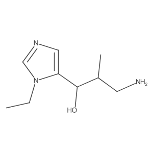 3-amino-1-(1-ethyl-1H-imidazol-5-yl)-2-methylpropan-1-ol Structure