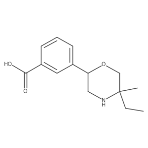 3-(5-Ethyl-5-methylmorpholin-2-yl)benzoic acid结构式