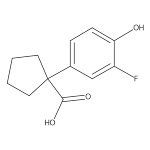 1-(3-Fluoro-4-hydroxyphenyl)cyclopentane-1-carboxylic acid结构式