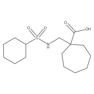 Cycloheptanecarboxylic acid, 1-[[(cyclohexylsulfonyl)amino]methyl]- Structure