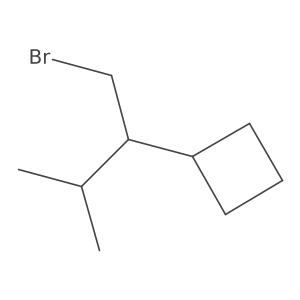 (1-Bromo-3-methylbutan-2-yl)cyclobutane Structure