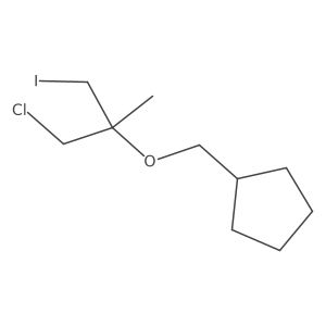 {[(1-Chloro-3-iodo-2-methylpropan-2-yl)oxy]methyl}cyclopentane Structure