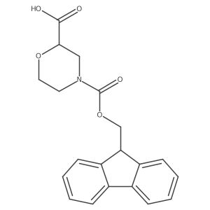 (2S)-4-(9H-fluoren-9-ylmethoxycarbonyl)morpholine-2-carboxylic acid结构式