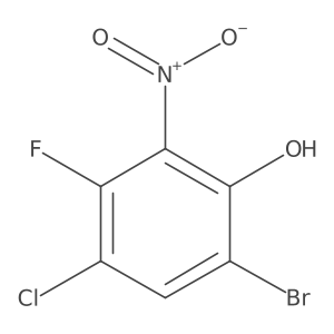 2-Bromo-4-chloro-5-fluoro-6-nitrophenol Structure