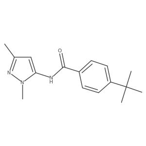 4-(tert-butyl)-N-(1,3-dimethyl-1H-pyrazol-5-yl)benzamide结构式