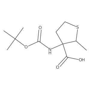 3-{[(Tert-butoxy)carbonyl]amino}-2-methylthiolane-3-carboxylic acid结构式