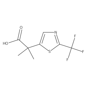2-Methyl-2-[2-(trifluoromethyl)-1,3-thiazol-5-yl]propanoic acid结构式