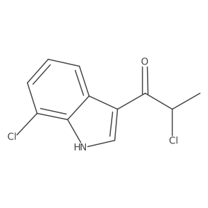 2-chloro-1-(7-chloro-1H-indol-3-yl)propan-1-one结构式