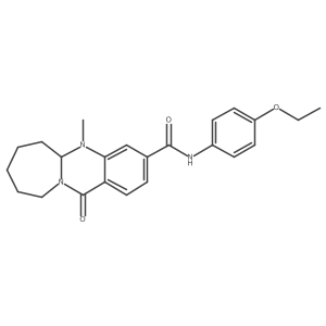 N-(4-ethoxyphenyl)-5-methyl-12-oxo-5,5a,6,7,8,9,10,12-octahydroazepino[2,1-b]quinazoline-3-carboxamide结构式