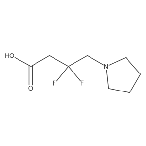 3,3-Difluoro-4-(pyrrolidin-1-yl)butanoic acid结构式