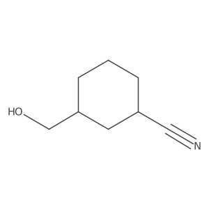 3-(Hydroxymethyl)cyclohexane-1-carbonitrile结构式
