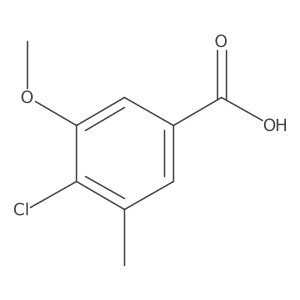 4-Chloro-3-methoxy-5-methylbenzoic acid结构式