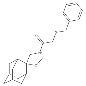 2-(benzylsulfanyl)-N-[(2-methoxyadamantan-2-yl)methyl]acetamide Structure