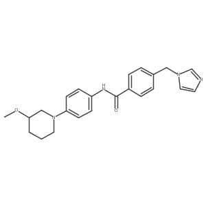 4-((1H-imidazol-1-yl)methyl)-N-(4-(3-methoxypiperidin-1-yl)phenyl)benzamide结构式