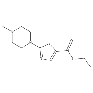 Ethyl 2-(4-methylpiperazin-1-YL)thiazole-5-carboxylate结构式