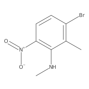 3-bromo-N,2-dimethyl-6-nitroaniline Structure