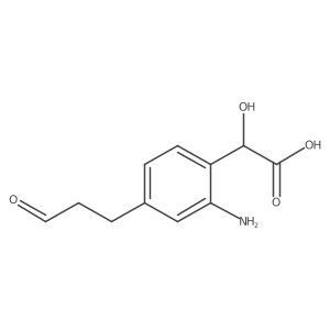 Benzeneacetic acid, 2-amino-I+/--hydroxy-4-(3-oxopropyl)- Structure