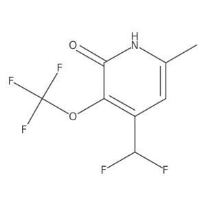 4-(Difluoromethyl)-6-methyl-3-(trifluoromethoxy)pyridin-2-ol Structure