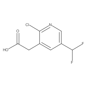 2-(2-Chloro-5-(difluoromethyl)pyridin-3-yl)acetic acid Structure