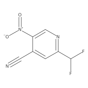 2-(Difluoromethyl)-5-nitroisonicotinonitrile结构式