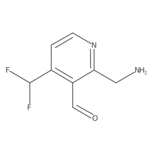2-(Aminomethyl)-4-(difluoromethyl)pyridine-3-carboxaldehyde结构式