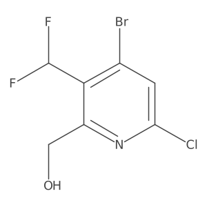 (4-Bromo-6-chloro-3-(difluoromethyl)pyridin-2-yl)methanol Structure